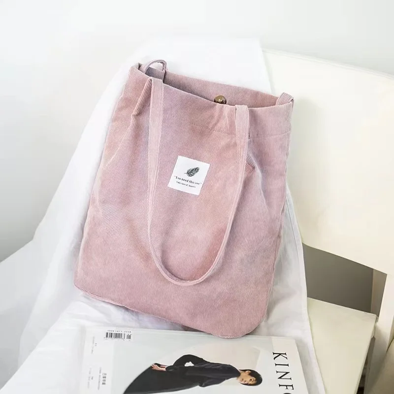 Bolso de hombro de pana Canva, bolso de mano artístico versátil transfronterizo, , portador de campus de estilo coreano