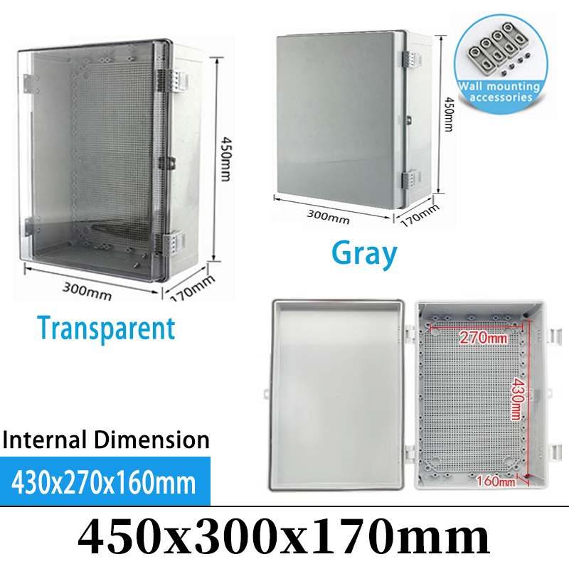 Boîtier électrique en plastique IP66, boîte de jonction de puissance ABS, boîte de Distribution étanche extérieure pour projet d'instruments électriques