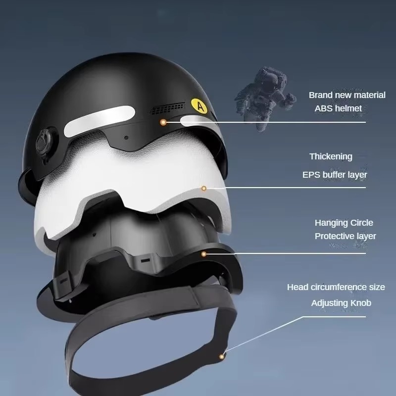 Fahrradhelm mit Schutzbrille, Objektiv, Gehörschutz, reflektierender Aufkleber, Fahrradhelm, MTB, Rennrad, E-Fahrrad, Fahrradhelm für Erwachsene