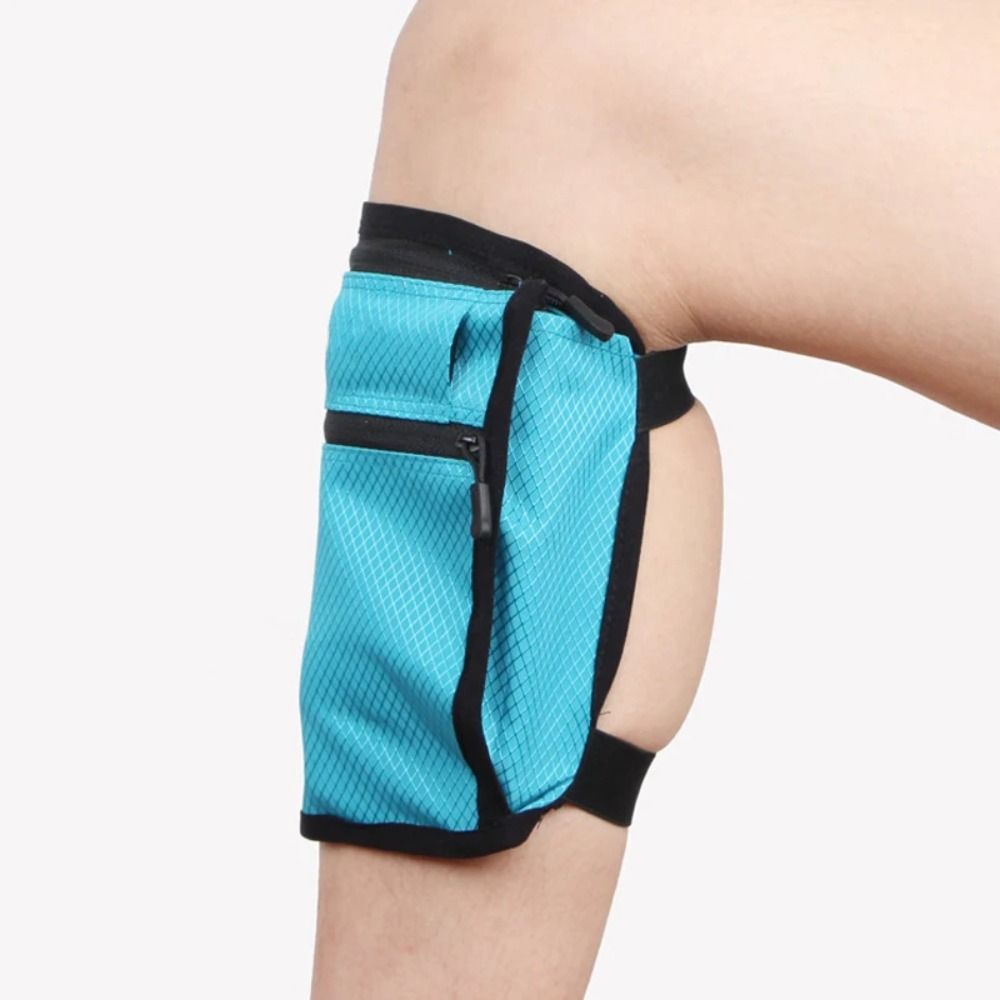 Nylon draussen Wadenbeintasche Wasserdichte Rutschfeste Beintasche Praktische Verstellbare Lauf-Handytasche praktisch-Zubehör: schwarze farbe