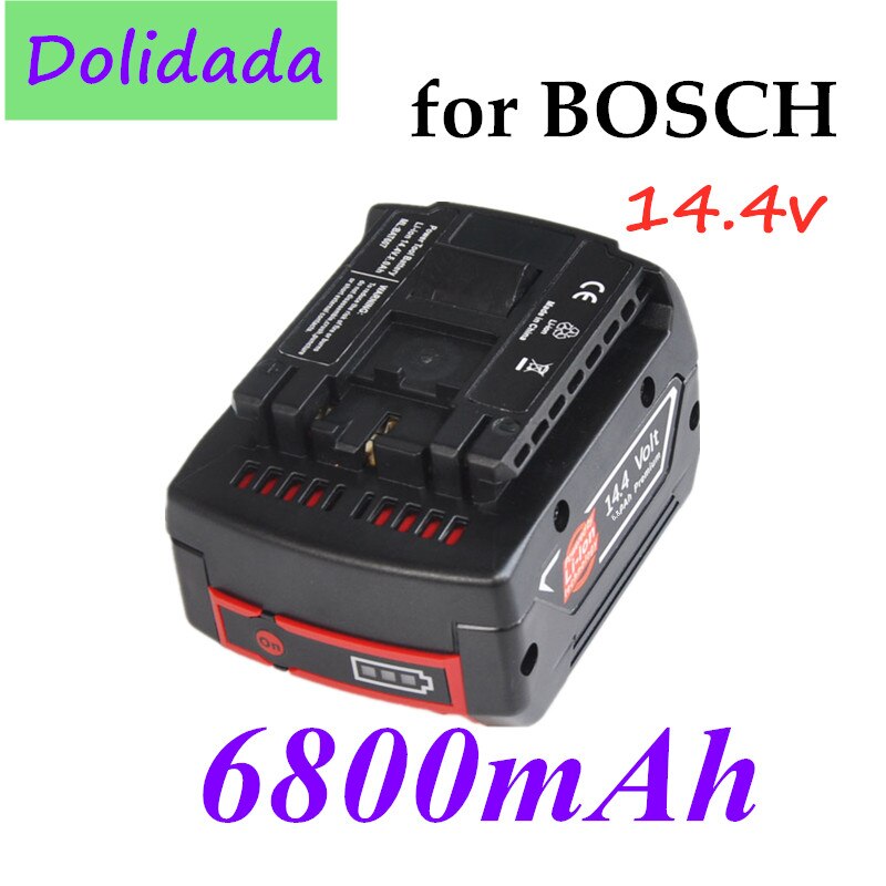 14.4v 6800 mah genopladeligt li-ion battericelle til bosch trådløs elektrisk boremaskine, skruetrækker bat 607 bat 607g bat 614 bat 614g