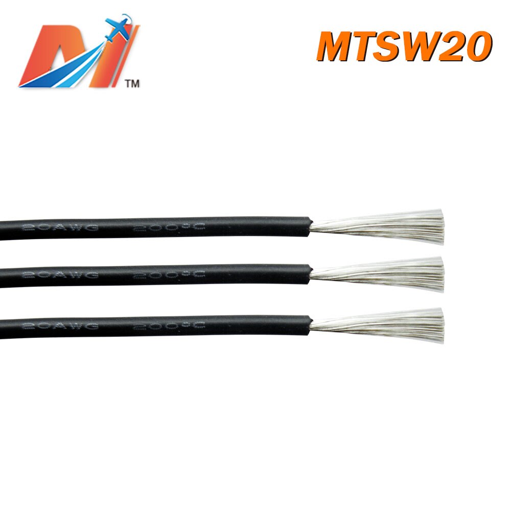 Maytech Clearance (1meter) power silicon wire AWG20 BLACK COLOR