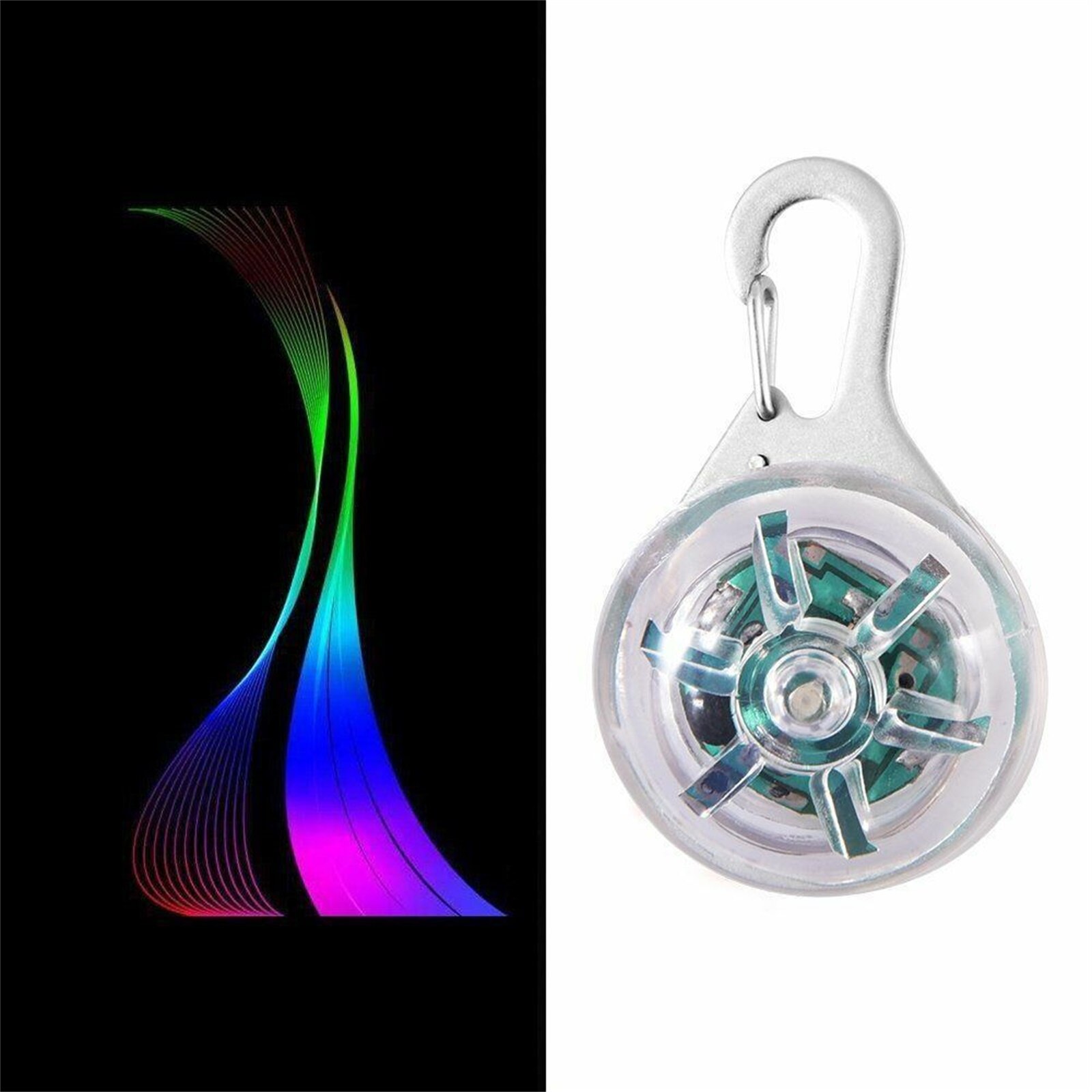 Collier lumineux à LED pour chat, pendentif lumineux, décoration, ornement, accessoires pour petits animaux de compagnie, chaton, sécurité nocturne: Multicolor