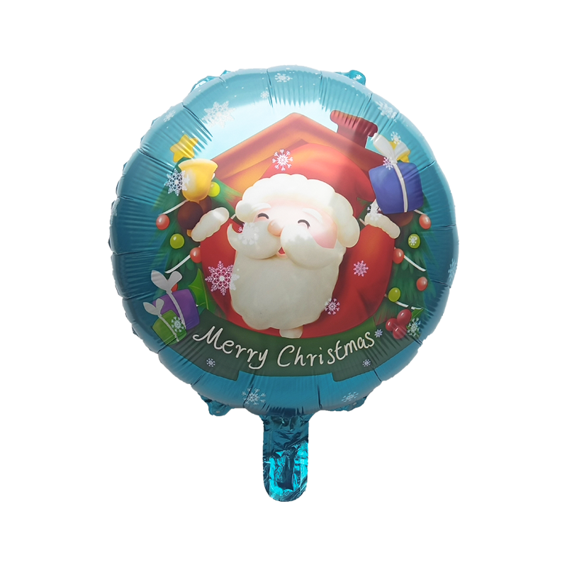 5 Pcs Kerst Decoratie Ballonnen, Santa Sneeuwpop Ronde Ballonnen, Kerst Party Helium Vliegende Ballonnen