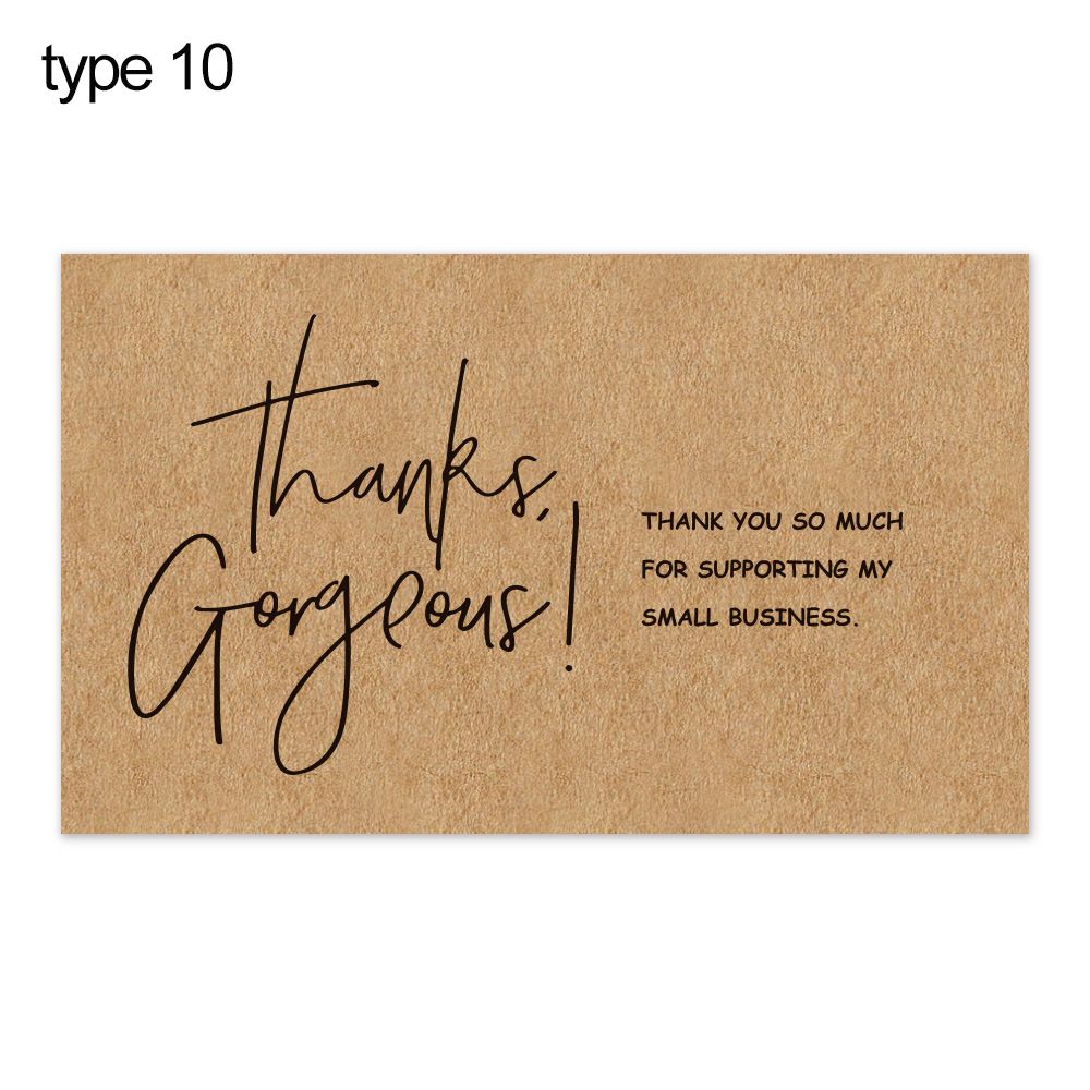 Cartes postales en papier kraft GT "Merci pour votre commande", cartes de voeux, attro, au détail en ligne, appréciation express, 30 pièces: Black