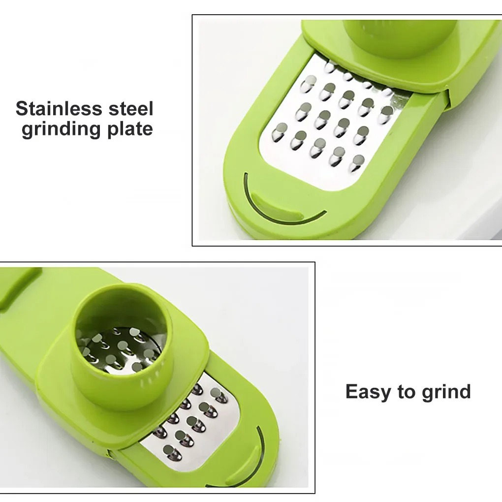1PCS Knoflook Crusher Druk Multifunctionele Handleiding Gember Knoflook Slijpen Rasp Cutter Knoflook Dunschiller Keuken Gereedschap