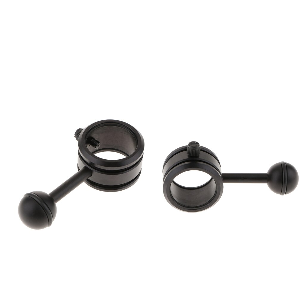2xuniversal bola joint bracket mergulho tocha para fotografia luzes de vídeo braço