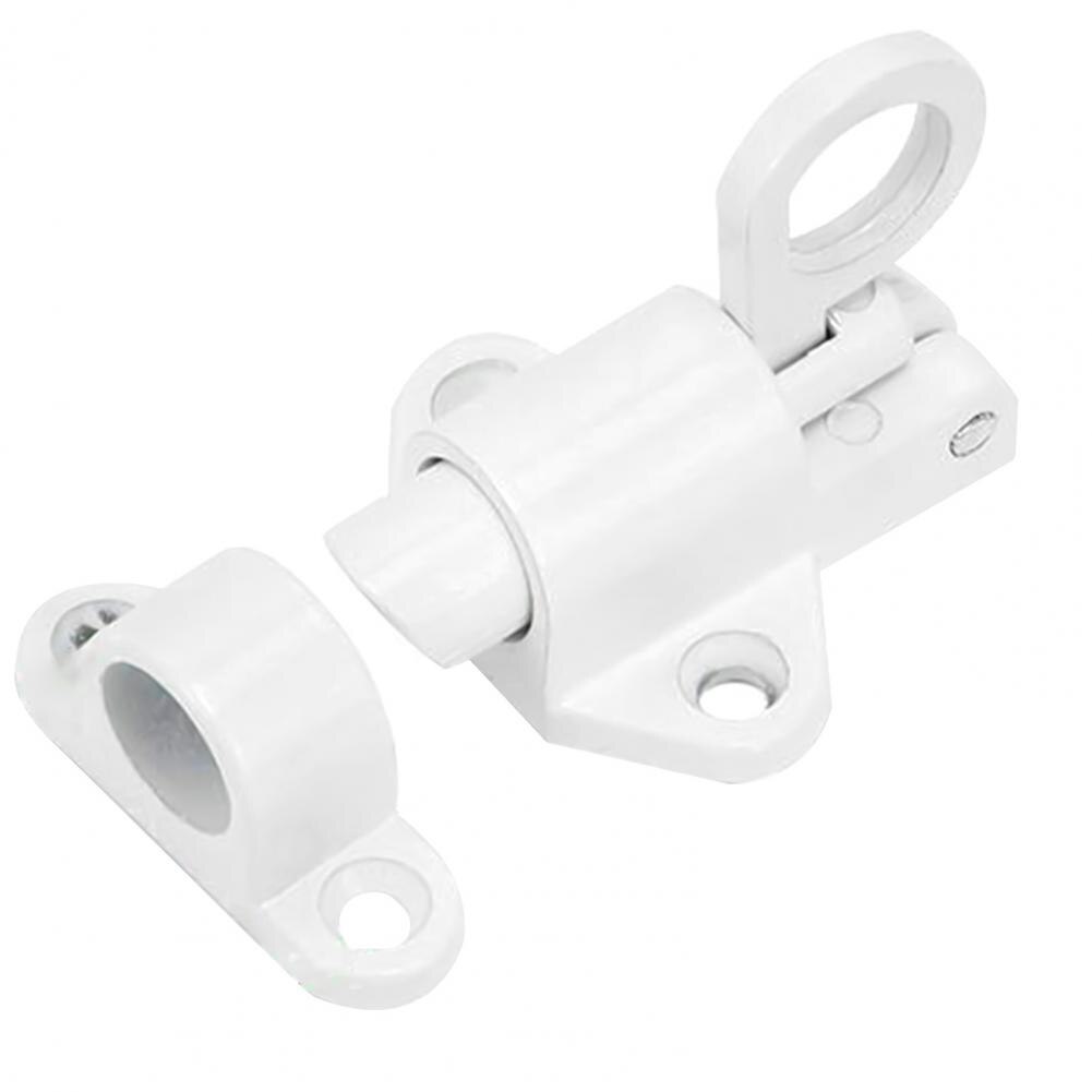 1 Set Bolt Lock Anti-rust Stable Portable Aluminum Alloy Latch Sliding Door Window Lock for Home: White