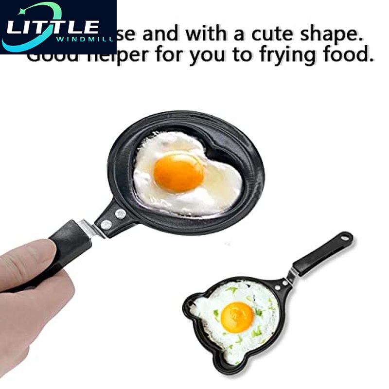 Mini sartén de tortilla con dibujos animados divertidos, sartén antiadherente para desayuno, huevos, tortitas, utensilios de cocina, Wok