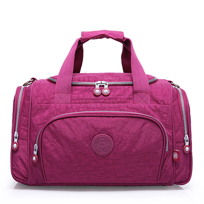 Tegaote mænds rejsetaske stor kapacitet mandlig bagage duffeltasker nylon multifunktionel bærbar weekendtot rejse nyeste stil: Lilla rød