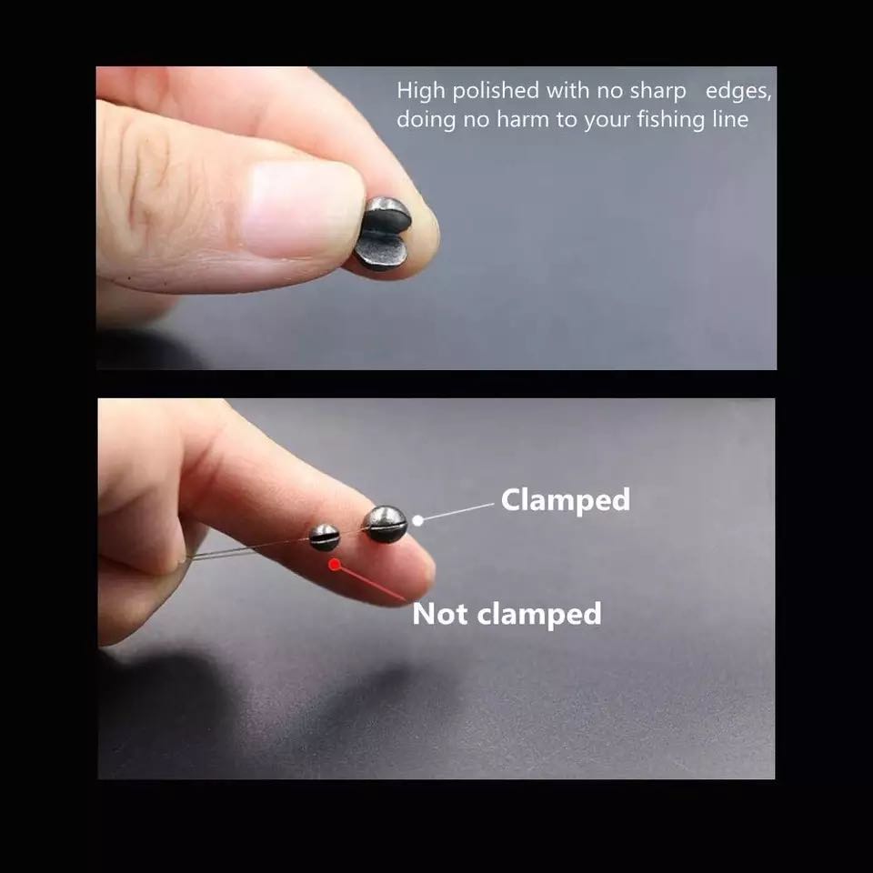 50pcs Round Split Shot Sinker Removable Fishing Weight Sinkers 1B-6B Fishing Accessories Equipment