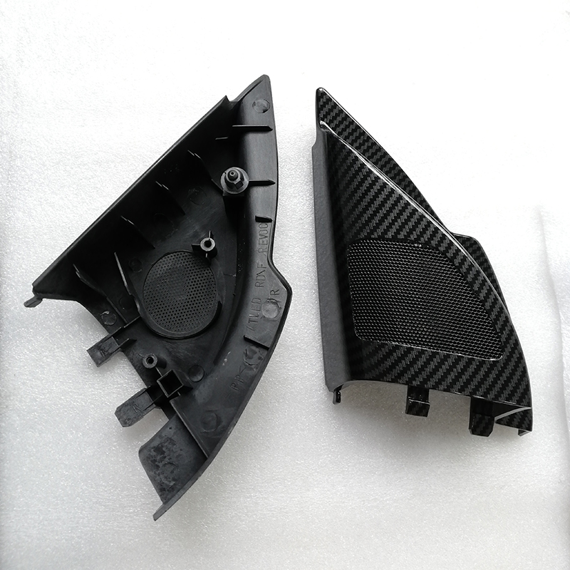 Original auto teile Hengfei dreieckige platte horn hochtöner lautsprecher für Mitsubishi Lancer EX: Carbon fiber cover