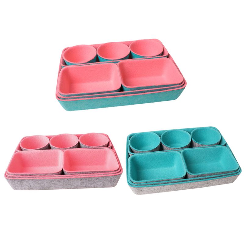 8 In 1 Felt Office Drawer Organizer Trays Drawers Organizers Bins Dividers Storage Bins Organizer Bin For Makeup Jewelry