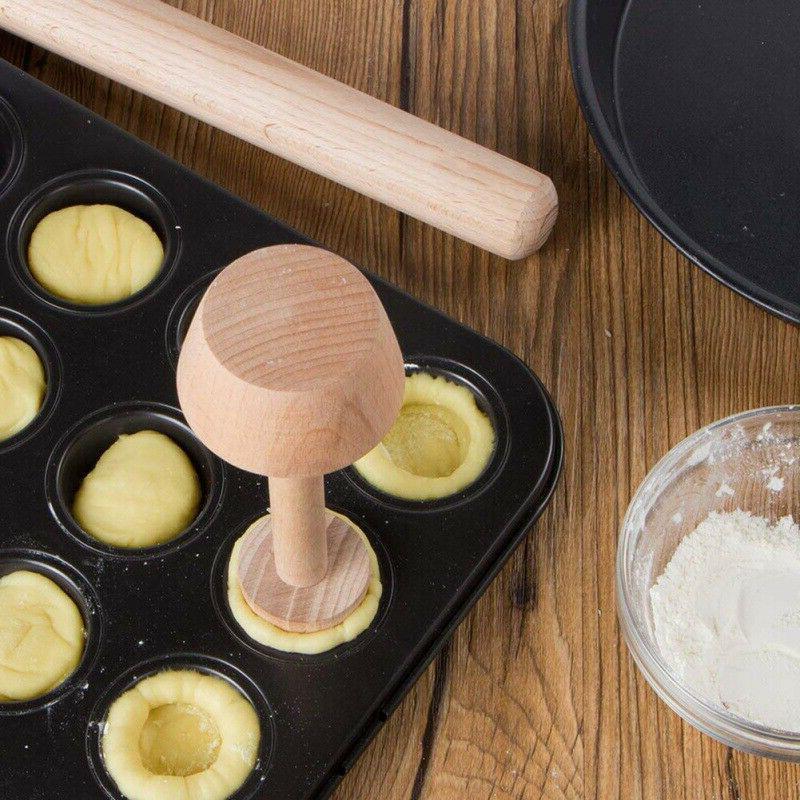 Moule pour tarte aux œufs Double face en bois, moule de cuisson pour pâtisserie