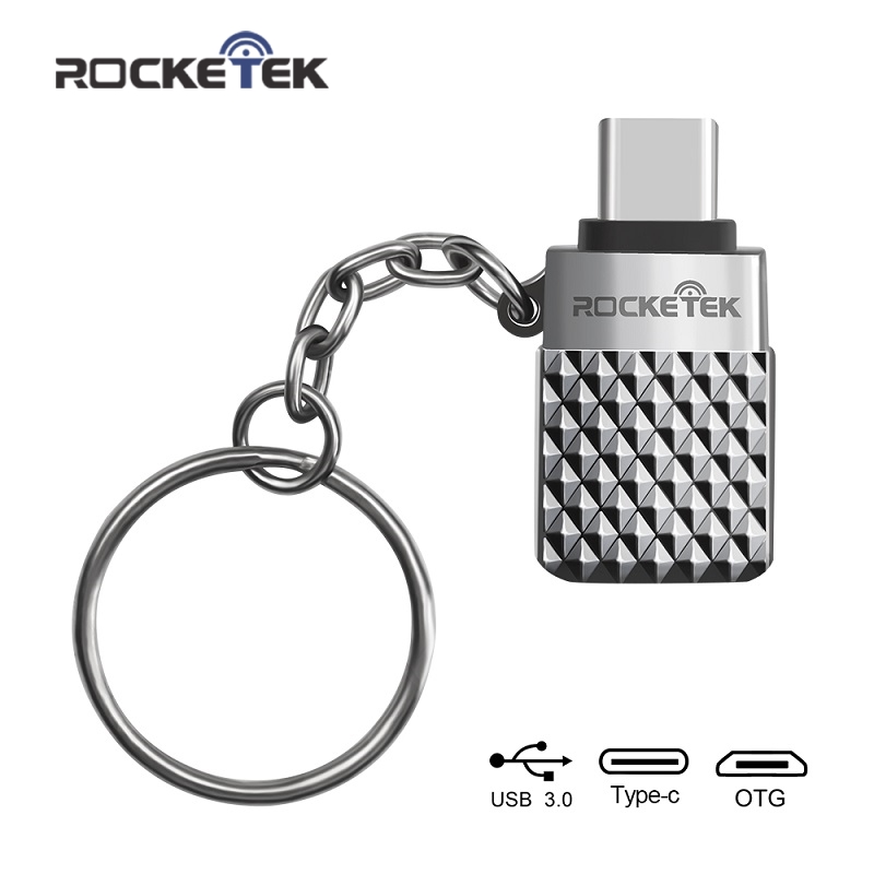 Rocketek Usb 3.0 Naar Type C Otg Adapter Alumium Telefoon Type-C Accessoires Connector Voor Xiaomi Oneplus lg Nexus 5X/6P