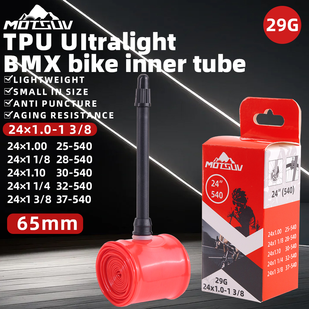 Tubo interior de TPU ultraligero para bicicleta de montaña, piezas de tubo interior de neumático de bicicleta de carretera, válvula francesa de 16 pulgadas, 18 pulgadas, 20 pulgadas, 22 pulgadas, 24 pulgadas, 26 pulgad: Rojo rosado
