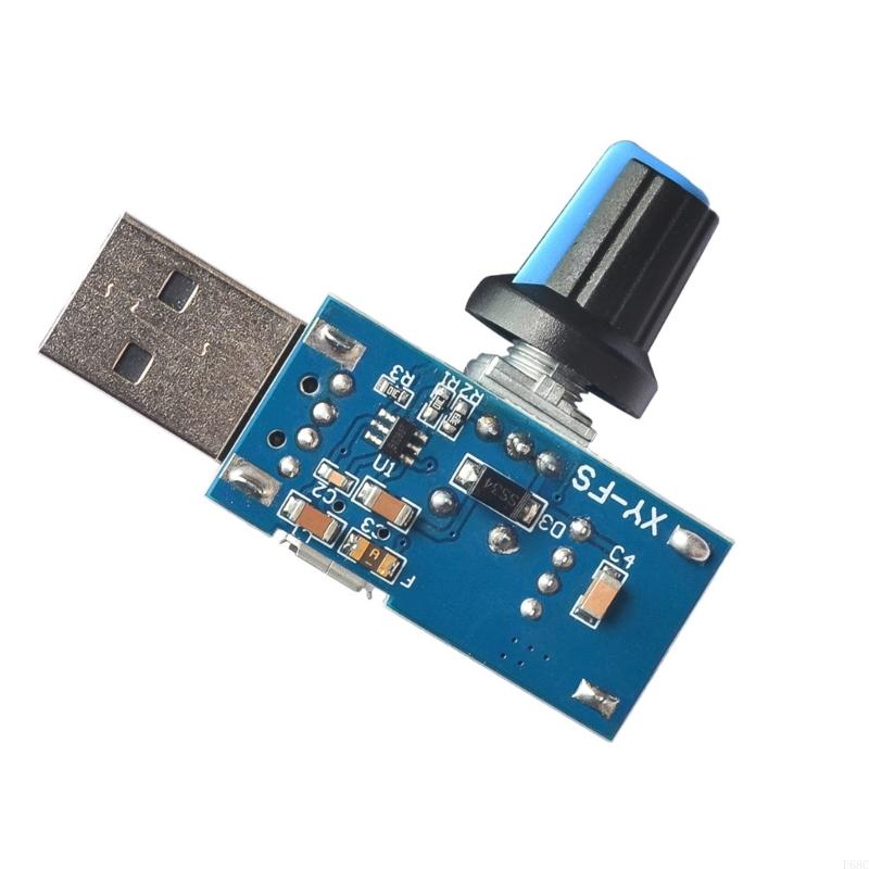 F68C USB Fan Speed Regulation Controller DC 4V-12V for Computer Chassis Fan Multi-Gear Fan Governor Manual Speed Regulation