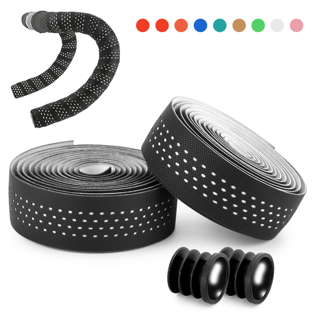 1 Paar Racefiets Handvat Bar Tape Fietsstuur Wrap Bandjes Anti-Slip Fietsen Stuur Mountainbike Stuurlint: White