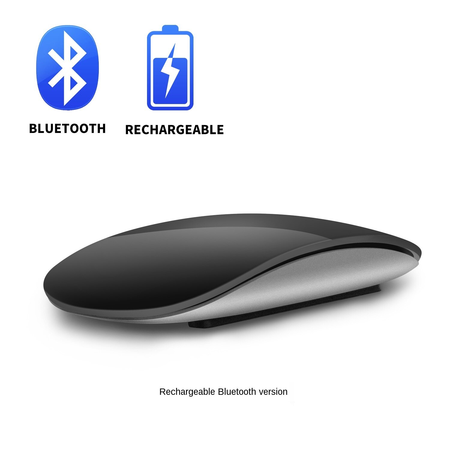 Magic Mouse Touch Opladen Bluetooth Muis Geschikt Voor Laptop Apple Ipad Stijl Draadloze Muis In Plaats Voor Iphone Muis: black