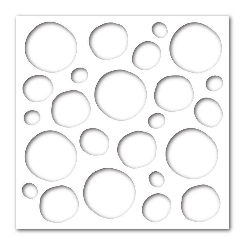 Mixed Shape Stripe Dots Circle Flowers Plastic Stencil DIY Card Album Make Scrapbook Handmade Stencil Drawing Sheet 09: 6
