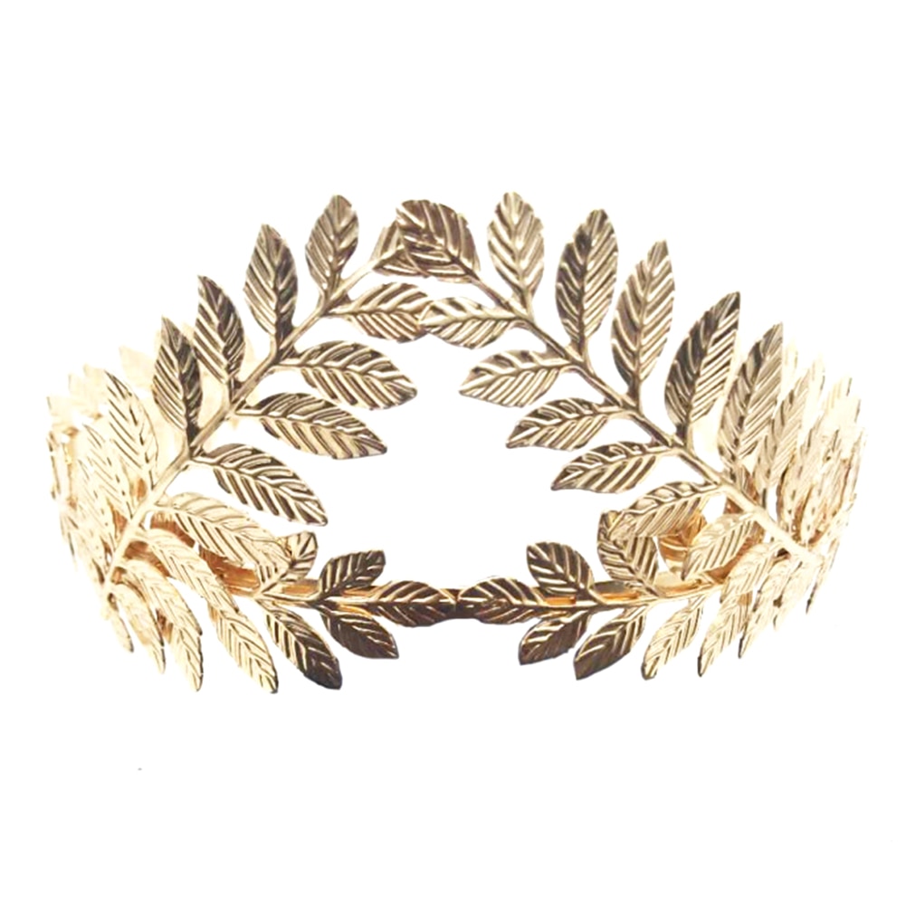 Serre-cheveux en forme de feuille en métal | Accessoires de mariage pour femmes, en forme de fleur, rétro, bandeau de cérémonie léger, couronne de laurier pour filles