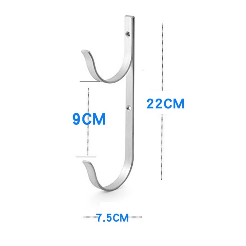 Juego de 4 soportes de aluminio BESTPool, ganchos para postes telescópicos, Skimmers, rastrillo de hojas, redes, cepillos, vacío H