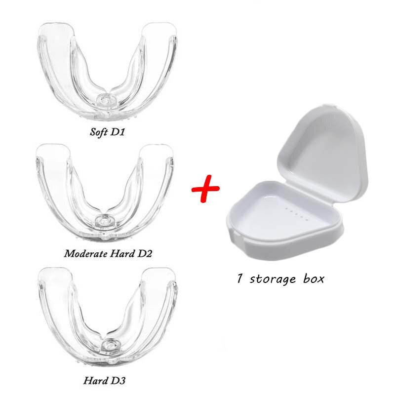 3 stufen Kieferorthopädische Hosenträger Zahnspangen Instanted Silikon Zähne Ausrichtung Trainer Zähne Halter Mundschutz Hosenträger Zahn Tablett: 3Stck mit Kasten