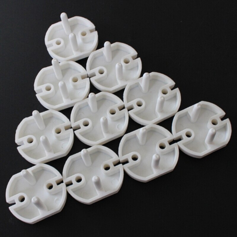 10 Stuks Baby Veiligheid Kind Elektrische Stopcontact Plug Bescherming Beveiliging Twee Fase Safe Lock Cover Kids Sockets Cover Stekkers
