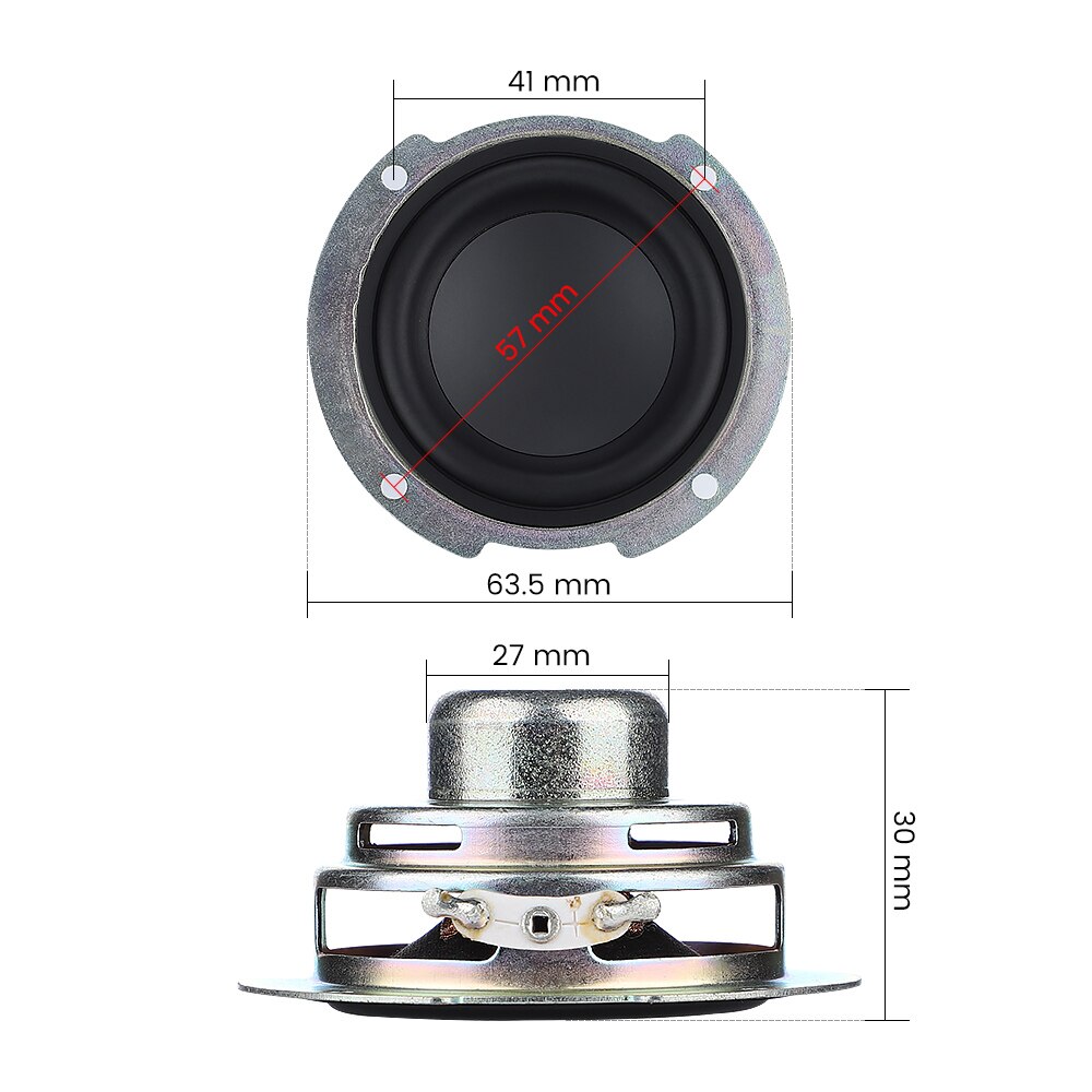 AIYIMA 2 Inch Full Range Audio Portable Speaker 2 Ohm 10W HiFi Midrange Neodymium Loudspeaker Home Theater Sound System DIY 2PCS