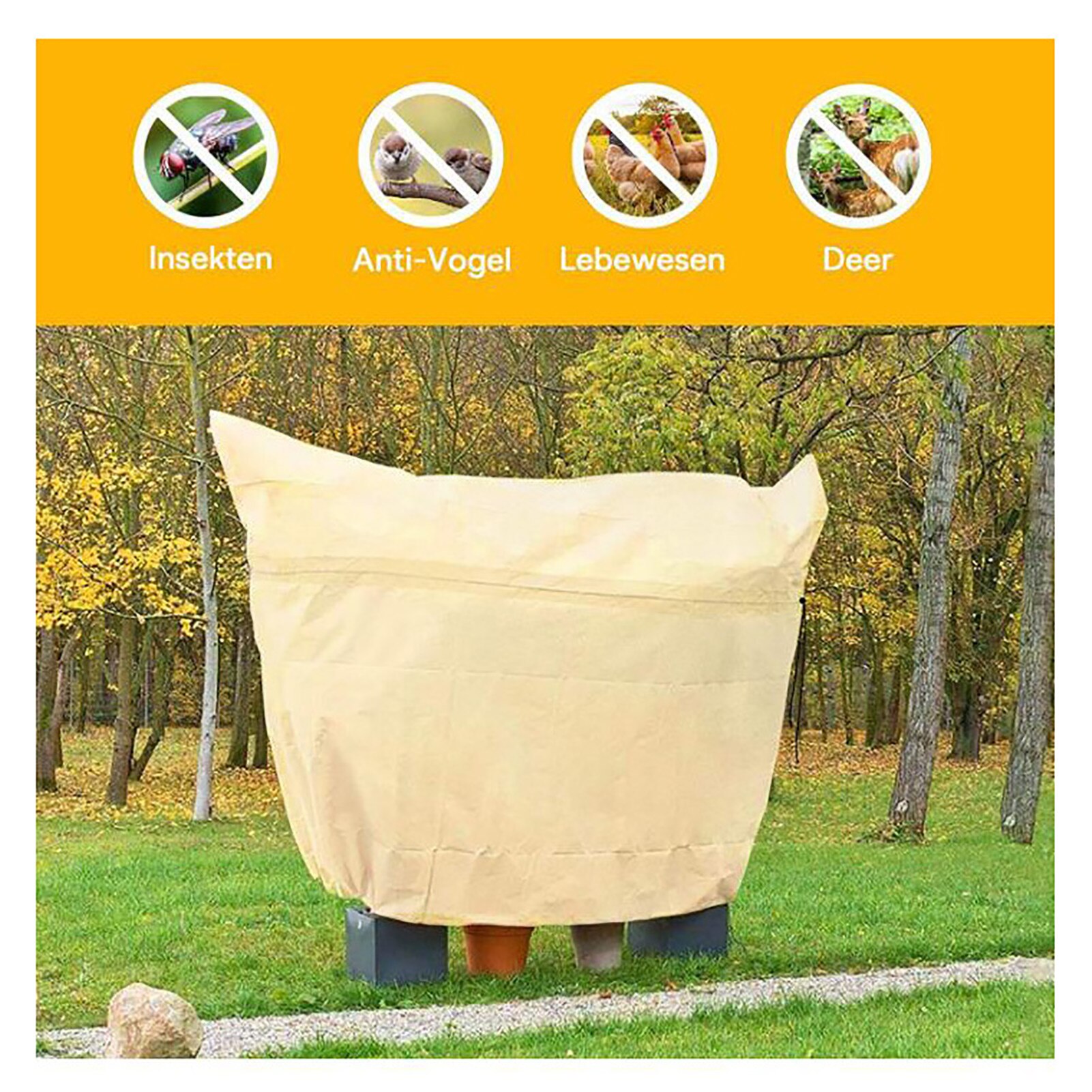 3 Maten (S/L/M) plant Cover Boom Deken Jas Ritssluiting Plant Covers Met Koord Voor Outdoor Planten L Maat Voor 31.5 * 47.24i