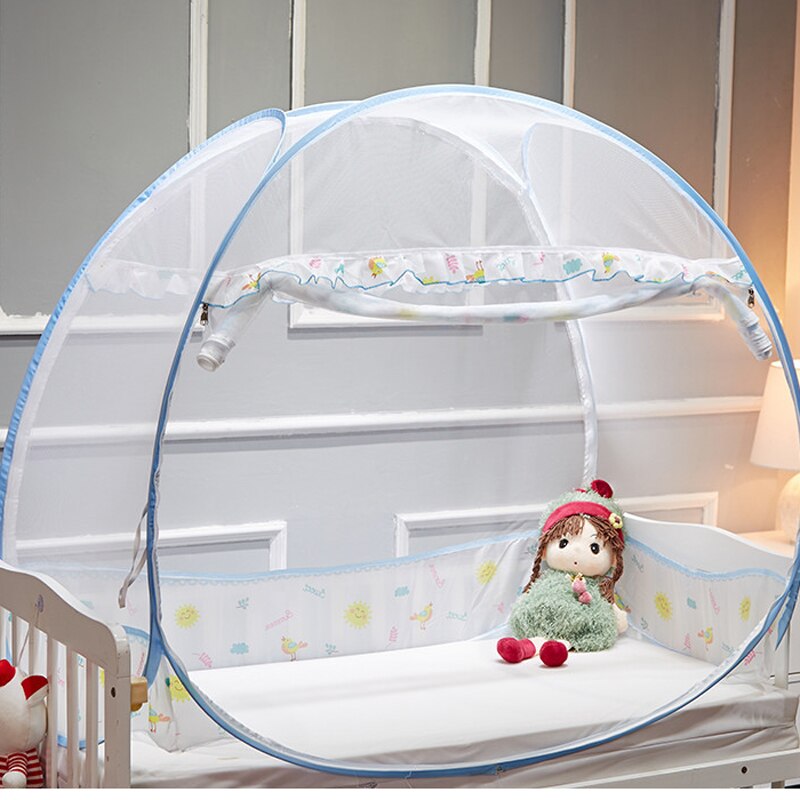 Draagbare Babybedje Klamboe Kinderbedje Anti-Mosquito Tent Mongoolse Yurts Kinderen Klamboe Vouwen Camping
