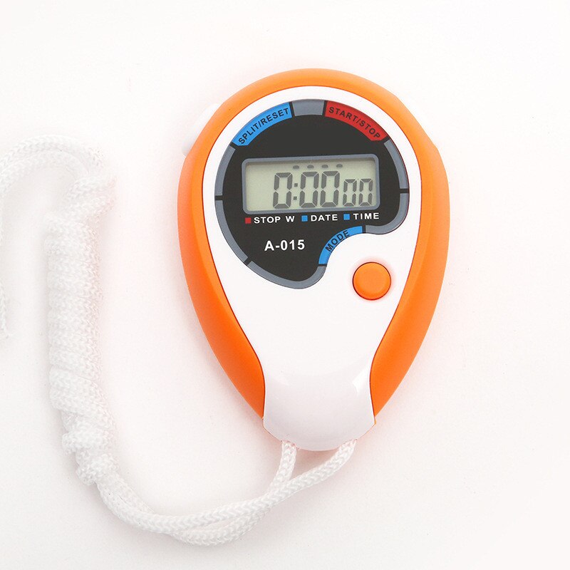 Classic Digital Handheld LCD Chronograph Sports Stopwatch Timer Stop Watch With String