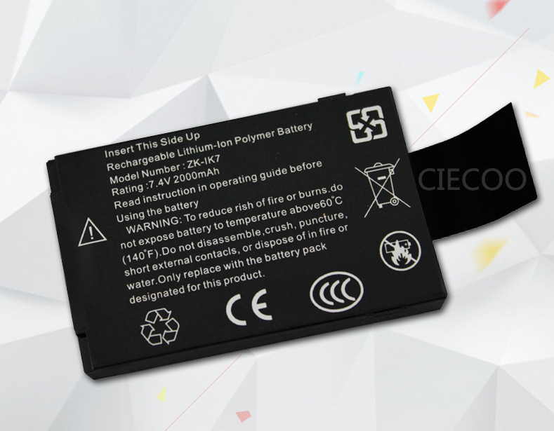ZK Iface series Battery 2000mAH backup battery Suitable for iface302 iface 702 iface303 iface800 iface402 iface202