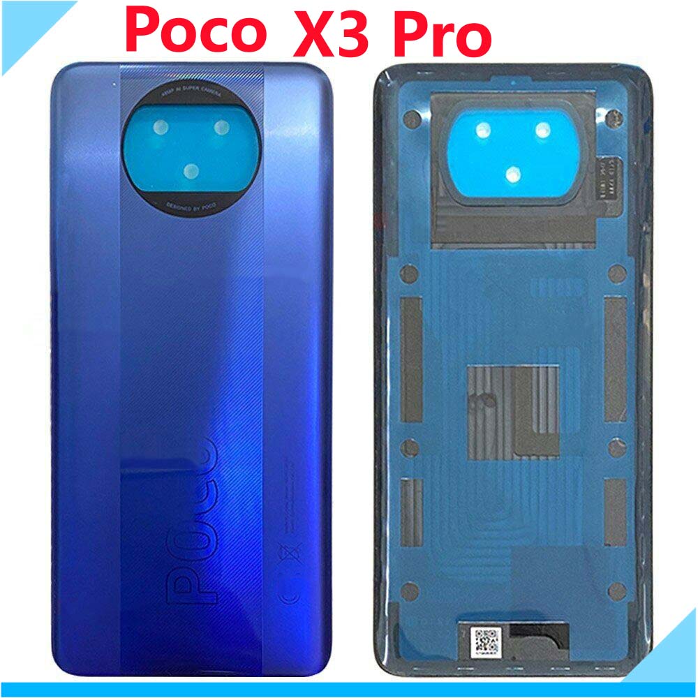 Batterij Cover Voor Xiaomi Poco X3 Pro Back Rear Behuizing Cover Voor Poco X3 Pro Back Cover reparatie
