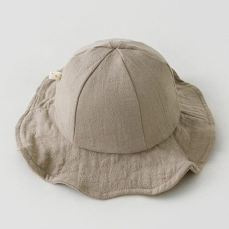 Frühling Sommer Jahrgang Baumwolle Baby Eimer Hütte freundlicher Sonnencreme Panama Hüte Jungen Mädchen Fedoras Freien Fischer Hütte Strand Kappe 0-24m