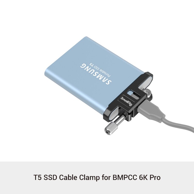 SmallRig Mount for Samsung T5 SSD Card Holder Mount Compatible With SmallRig Cage for BMPCC 4K 6K 2203- 2245B: For 6K pro