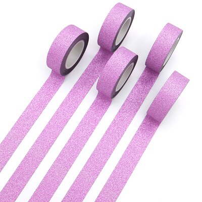 Självhäftande silverguld glitter washi tejp scrapbooking julfest kawaii söta dekorativa papper hantverk: 8