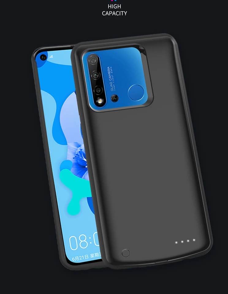 Power Bank Case for Huawei P20 Lite - 6800mAh Battery Charger Case - Shockproof External Battery Back Cover