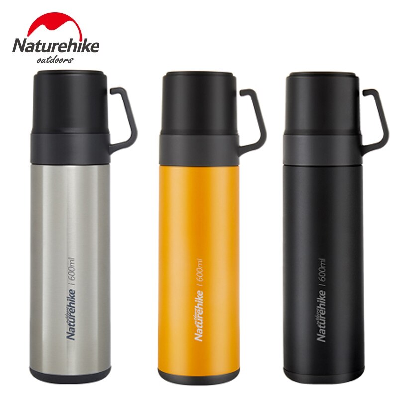 Naturehike Stainless Steel Water Container Mug 600ml Thermos For Camping Hiking Travel Vacuum Insulated Drinking Bottle