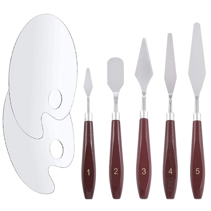 7-teiliges Malmesser Set - Edelstahl Spachtel Für Öl- & Acrylmalerei Künstler
