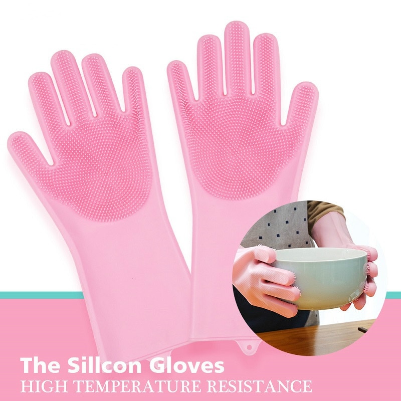 Huishoudelijke Schoonmaakproducten Magic Silicone Afwassen Scrubber Schotel Spons Rubber Scrub Handschoenen Keuken Schoonmaken