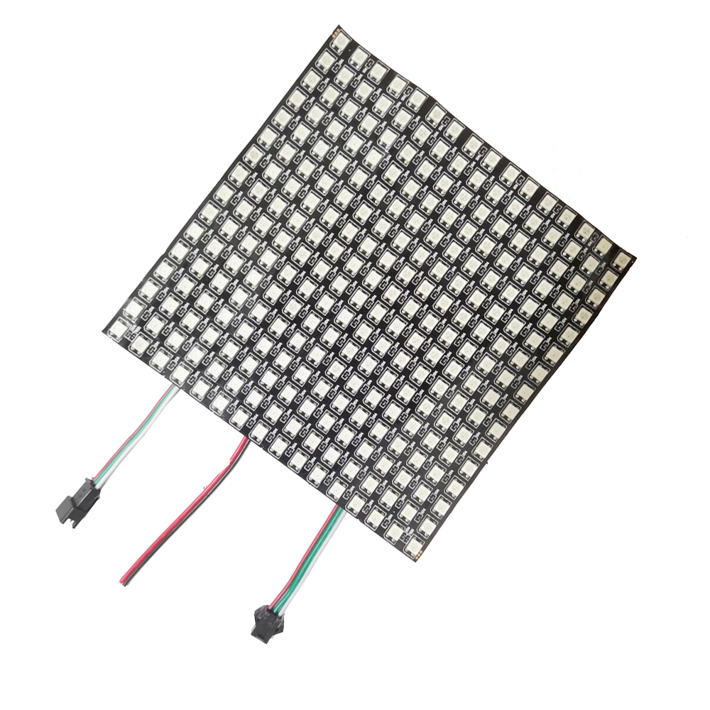 WS2812B Matrix – matrice de lumière Led 16x16 pixels 5V, Module d&#39;affichage Programmable rvb 5050, 8x32, 8x8 Led/Pixel