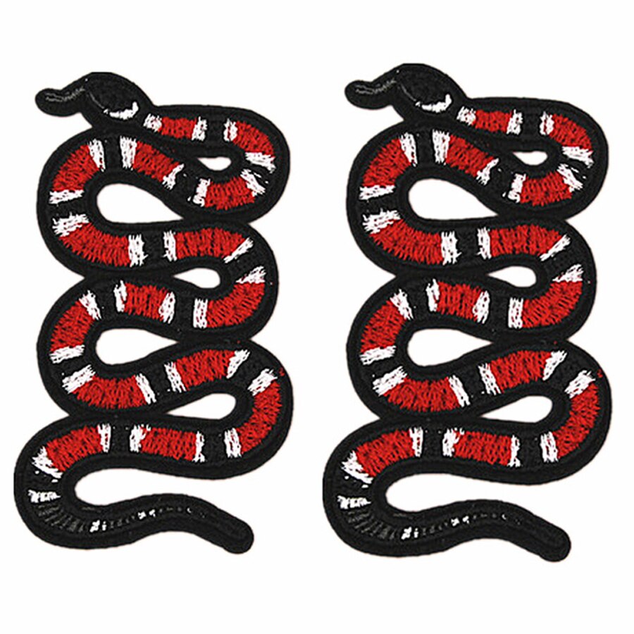 6 Stks/partij Mix Snake Animal Parches Ijzer borduurwerk patches Ijzer op Naaien Stickers voor Kleding Jeans Mannen Applique DIY Accessoire