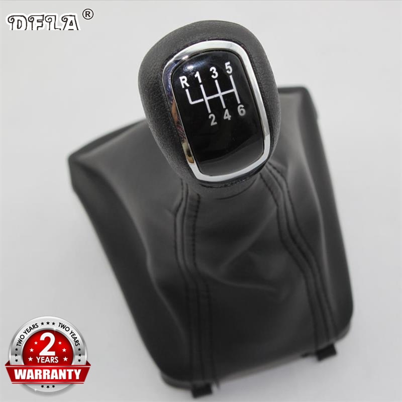 For Skoda Superb 2 MK2 Car-Styling 6 Speed Car Stick Gear Shift Knob Leather Gaiter Boot