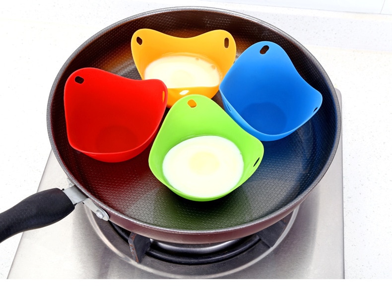 Couleur silicone oeuf cuiseur oeuf cuiseur chaudière oeuf cuiseur moule bol anneau cuisine cuisson accessoires
