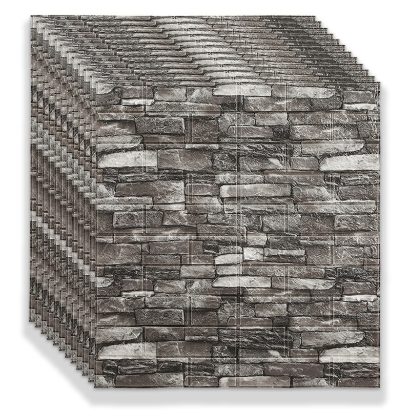 3D Wall Stickers Self-adhesive Brick Panels Living Room Decoration Bedroom Decor Waterproof Wallpaper Kitchen TV Backdrop Home: C