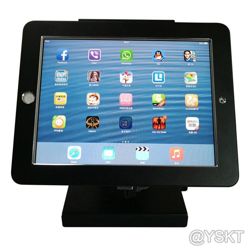 for 10.2 iPad table security stand locking desktop kiosk POS anti-theft enclosure mount for mini air pro 9.7 10.5 11 12.9