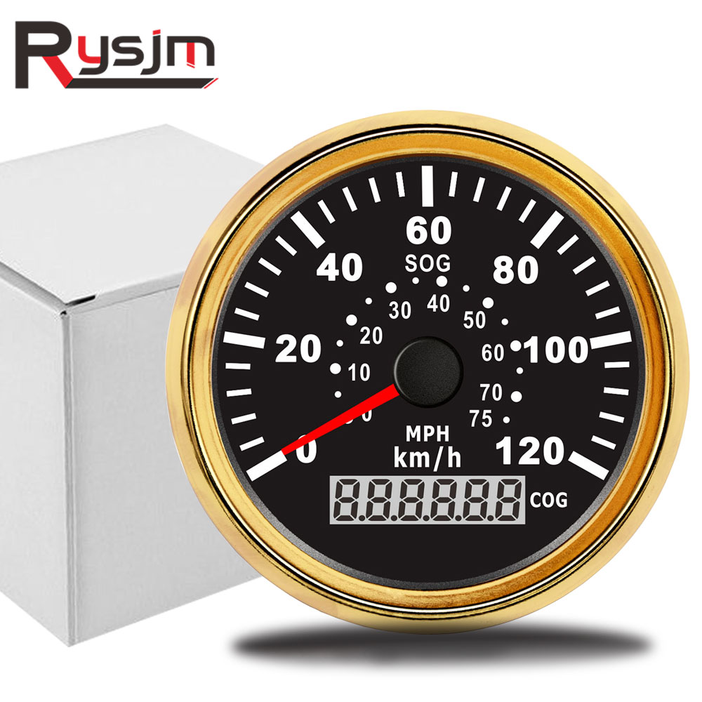 85mm Car Motor GPS Speedometer Waterproof Digital speed meter COG SOG Gauge 120 Km/h 75MPH instrument panel motorcycle