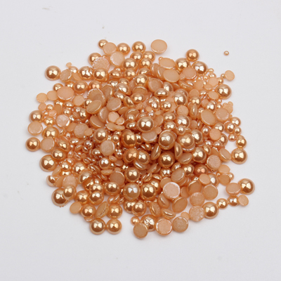 1000 stk/parti hvid/sort mix størrelser keramiske perler halvrund flatback perle 2mm-6mm blandet til diy lim nail art beklædningsgenstand: Guld