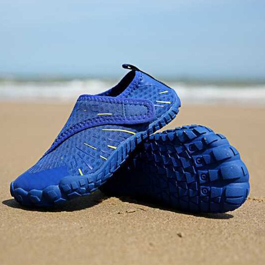 Chaussures de plage pour enfants, chaussures amphibies de couleur bleue